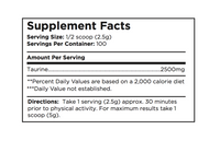 TAURINE 100% PURE UNFLAVORED